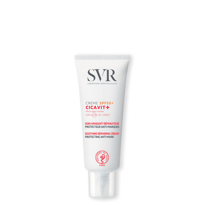 Cicavit+  - Crème Soin Apaisant SPF50+ Réparateur, Protecteur, Anti-Marques 40 ml