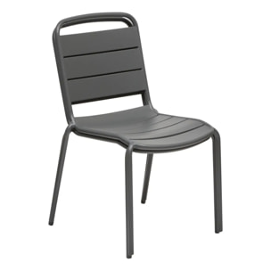 Chaise de jardin empilable Alegoria gris graphite