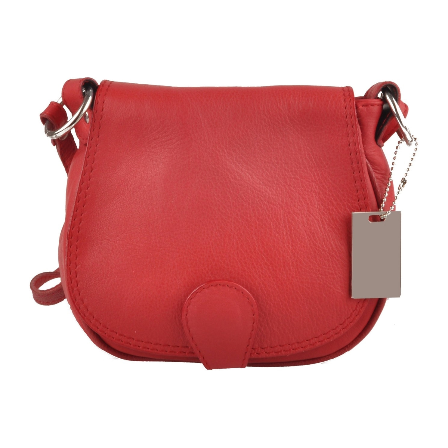 Borse Donna colore Rosso-in pelle Made in Italy 19X17X5cm