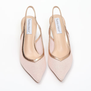 Dècolletè in simil pelle brillantinati