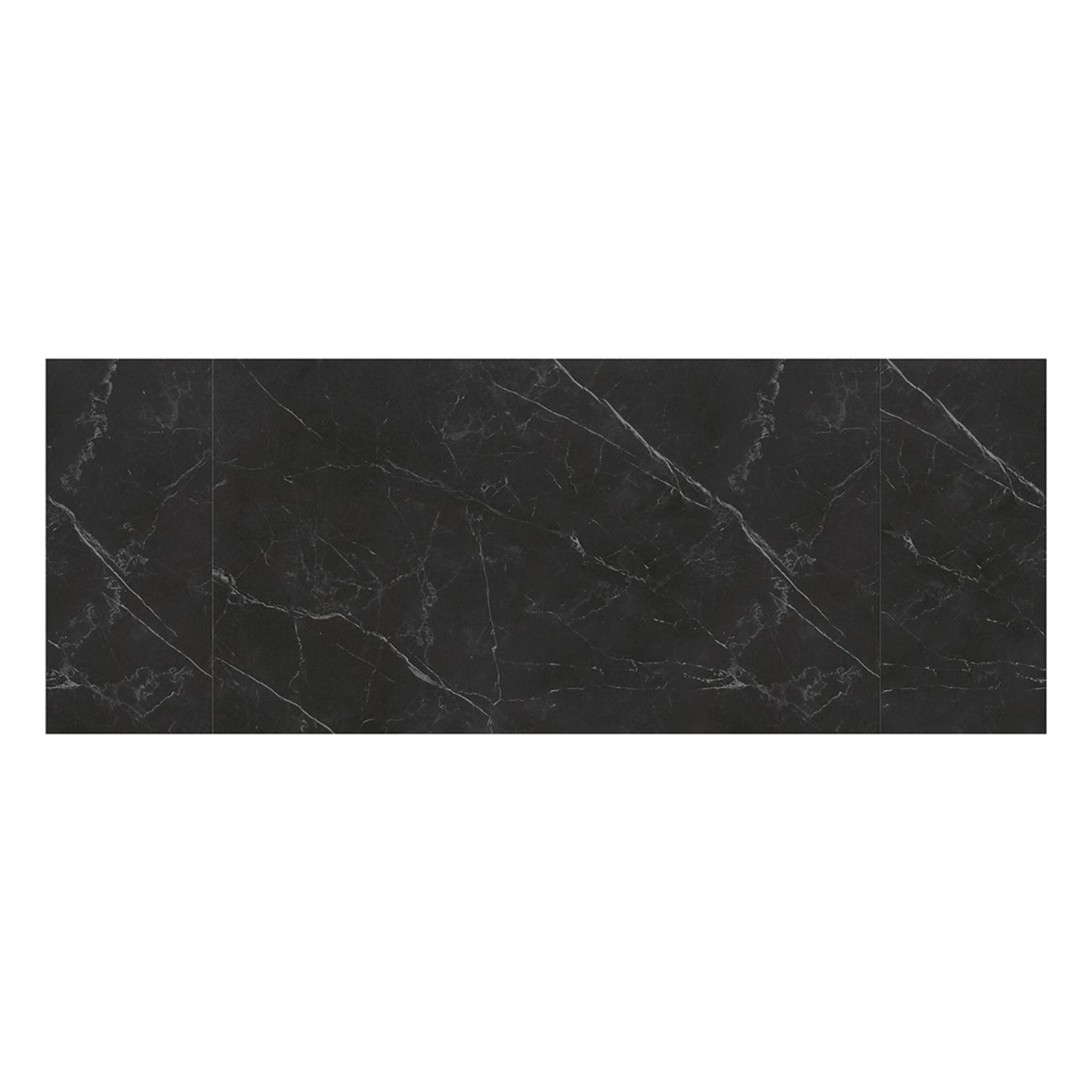 Tavolo CALVI in ceramica, effetto marmo nero e base in metallo verniciato nero, allungabile 160x90 cm-240x90 cm