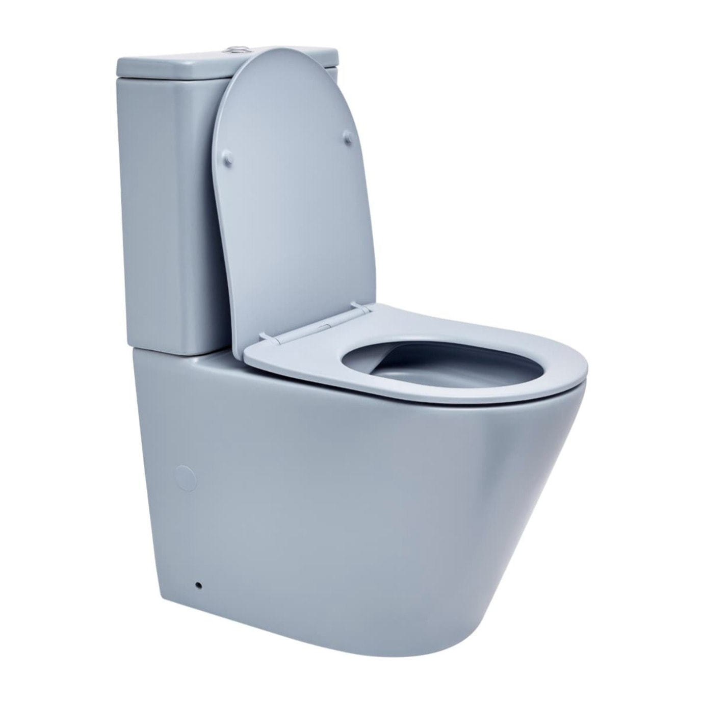 Infinitio WC à poser complet en céramique avec abattant SoftClose, bleu mat (SATINF031VPSNDBLM)
