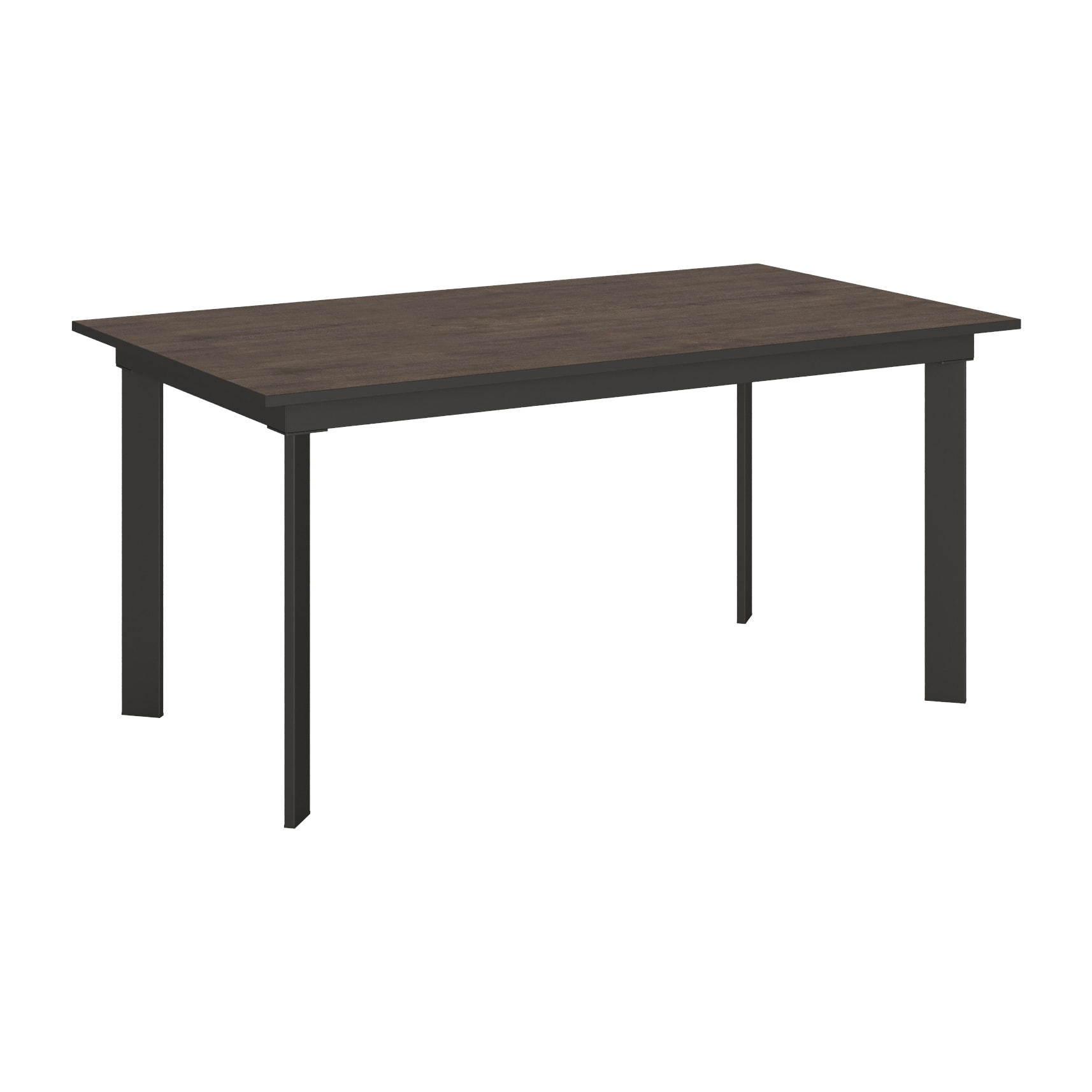 Mesa extensible 90x160/220 cm Cumar Nogal estructura Antracita