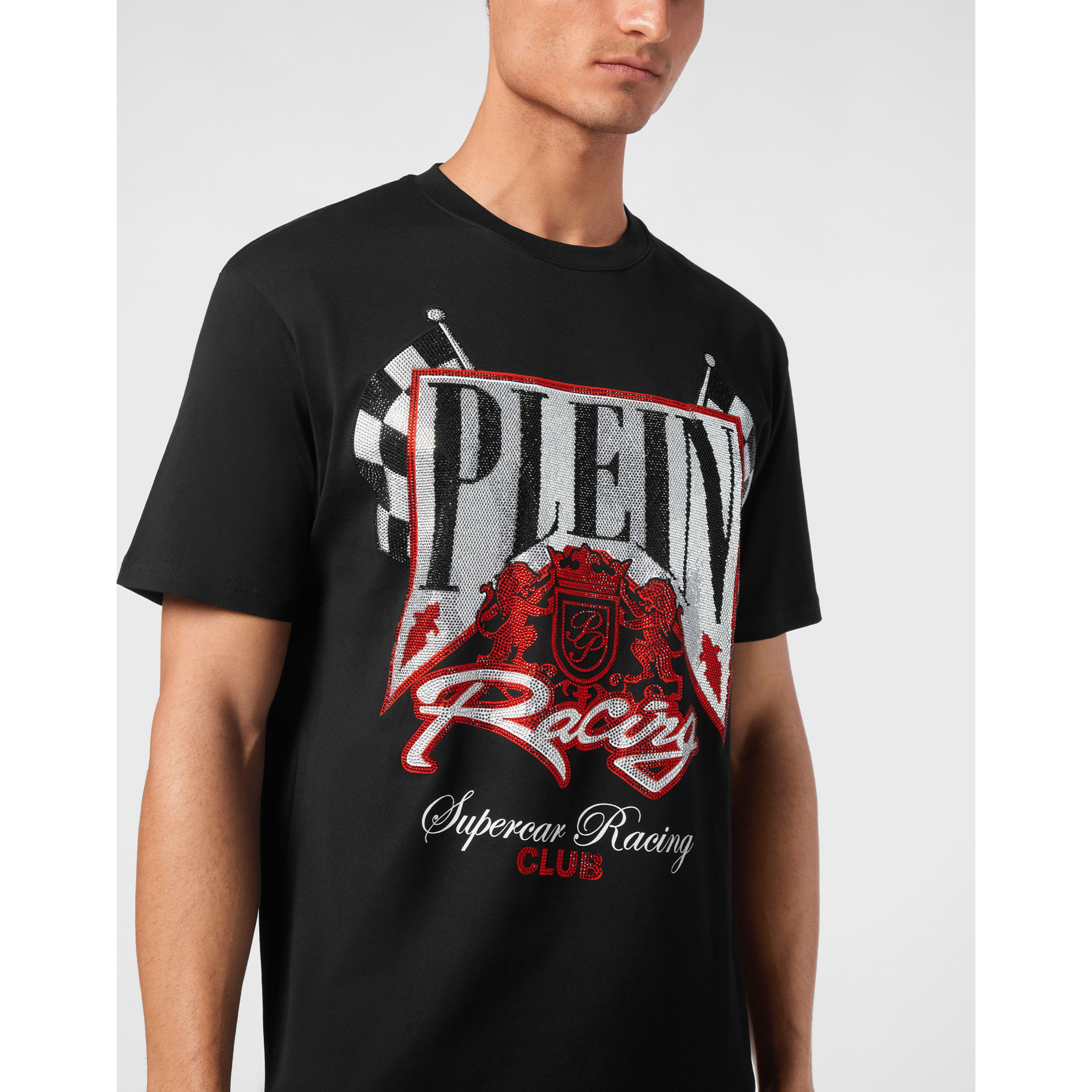 PHILIPP PLEIN T-Shirt Round Neck RACING