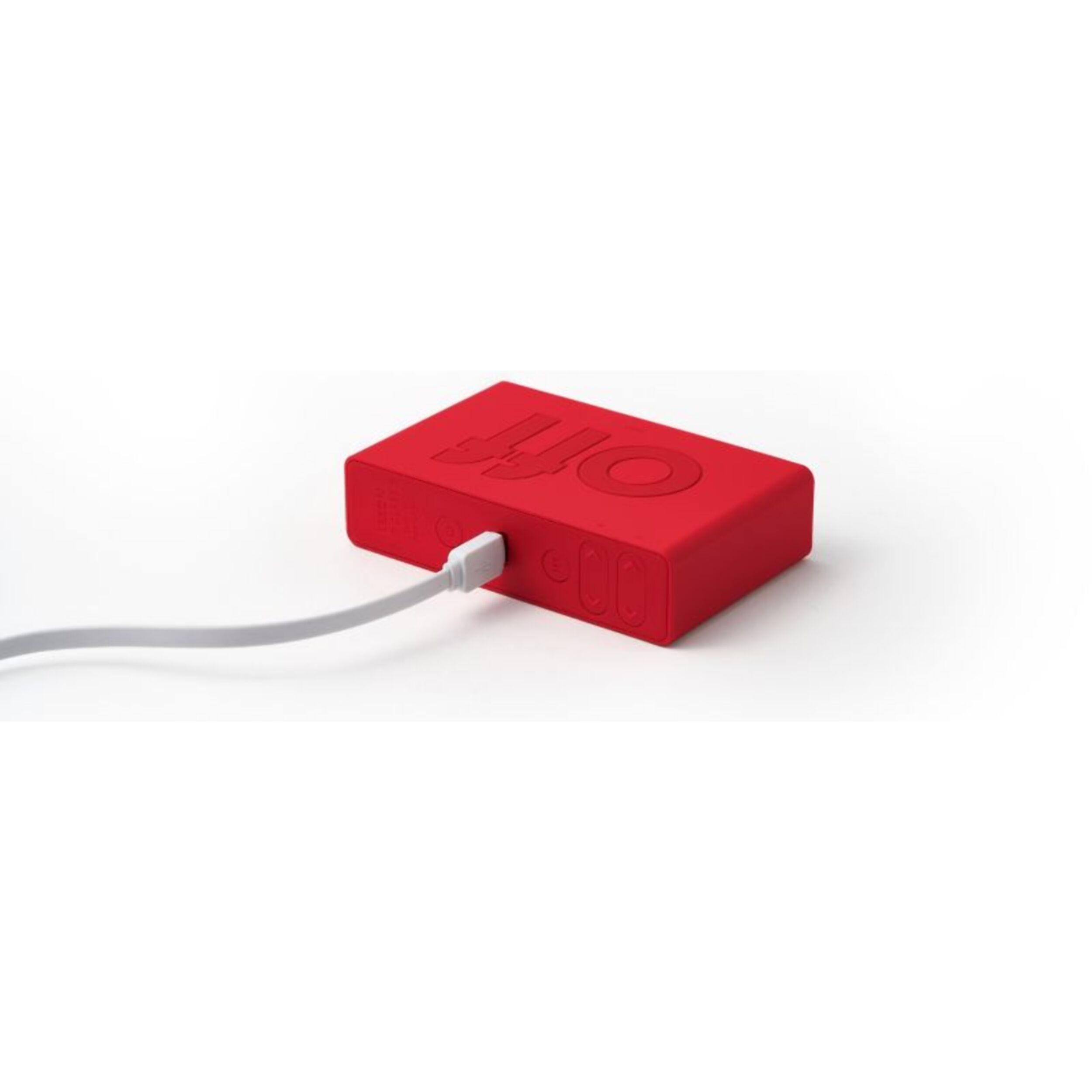 Réveil LEXON Flip Classic Rechargeable en USB-C Rouge