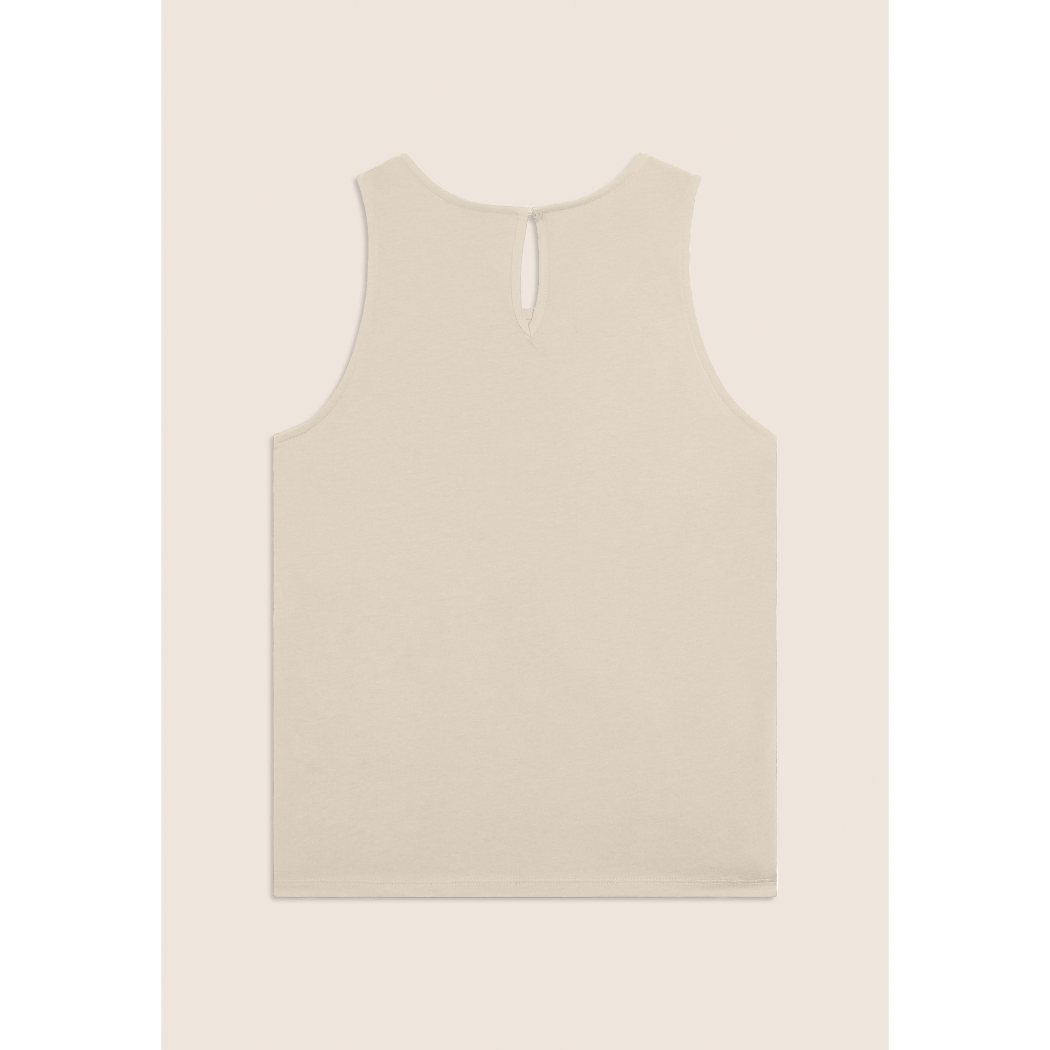 Canotta Svasata con Ricamo Floreale