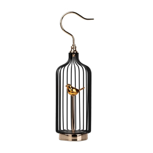 Figura Decoración Metal Pájaro 15x15x51 Cm