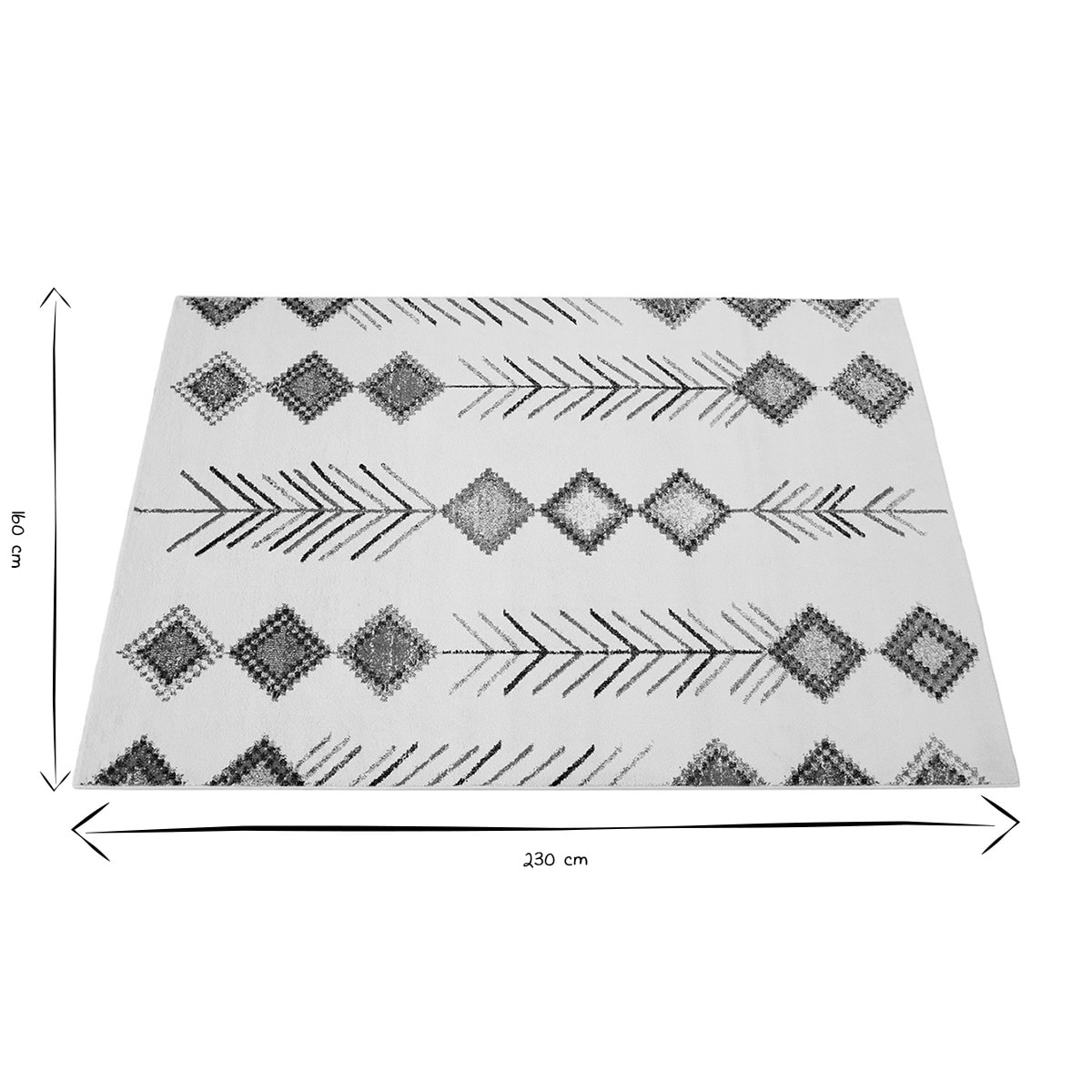 Tapis rectangulaire à motifs berbères multicolores 160 x 230 cm SPELL