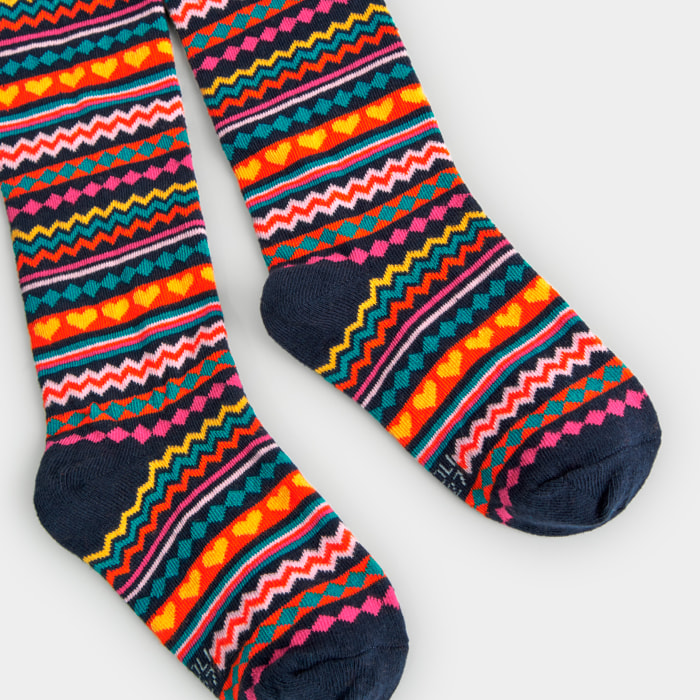 Leotardo jacquard de niña -BCI