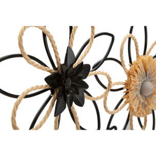 PANNELO IN FERRO E RAFFIA FLOW CM 60X4X35