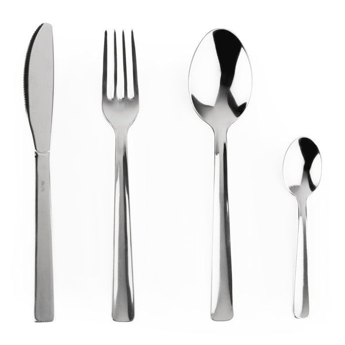 Servizio 24 posate Excelsa – Eco, Acciaio Argento