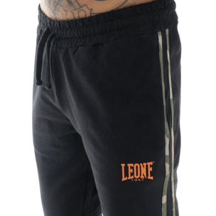 Tuta da uomo in cotone non garzato con colletto e zip Leone Military 1947