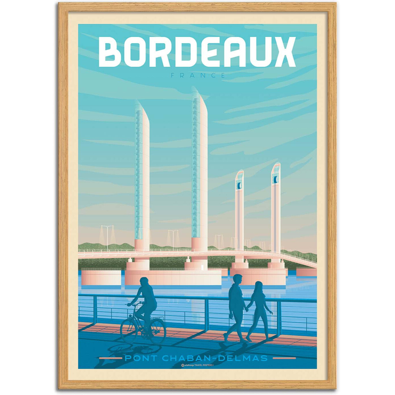 Affiche - Bordeaux - Olahoop Travel Posters