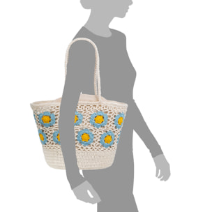 Belbo Bolso de hombro Mujer. Fabricaco en algodón tejido artesanal a mano.