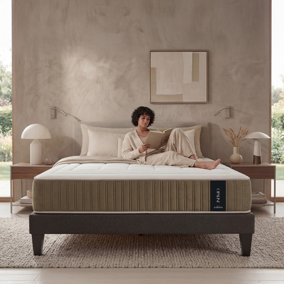Matelas Opaline Mémoire de Forme & Mousse Polyuréthane Supersoft, 30 cm, Soutien Ferme, 4 poignées, Garantie 10 ans.