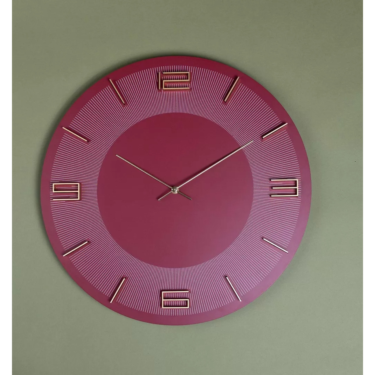 Horloge murale Leonardo rouge Kare Design