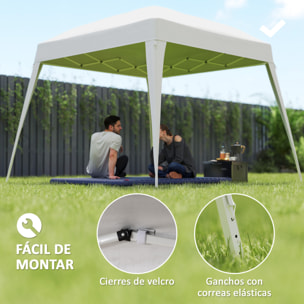 Toldo de Pérgola de Recambio 3x3m Techo de Repuesto para Carpa Plegable de Jardín de Tela Oxford con Protección UPF 50+ Impermeable Cierres de Velcro y Ganchos Elásticos Blanco