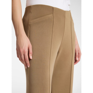 Elena Mirò - Pantalones palazzo en scuba - Marrón