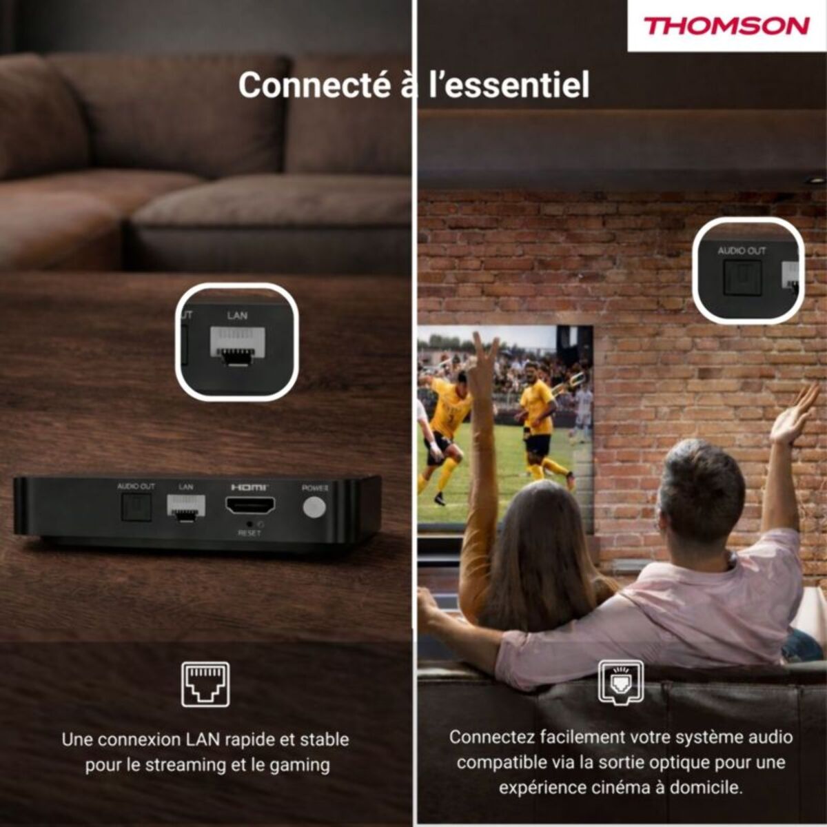 Passerelle multimédia THOMSON 245 Box 4K avec Google TV