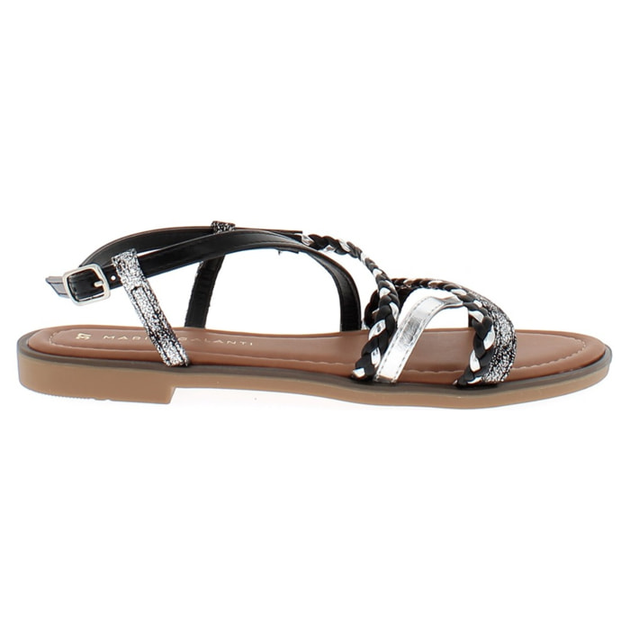 Marina Galanti Scarpe Donna Flat Braided Sandals MG 1E163 Black