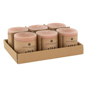 Bougie rustique rose clair 220g