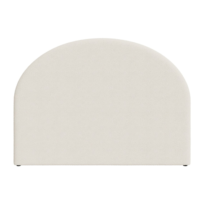 Tête de lit en tissu bouclé beige 160 cm - Eva
