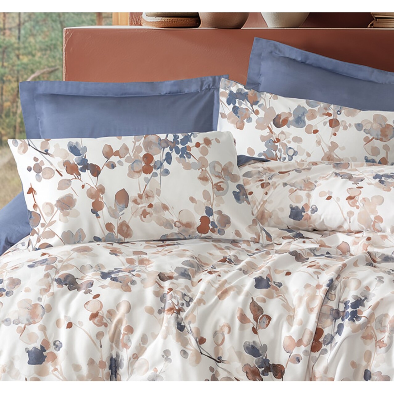 Parure housse de couette et taie(s) oreiller 100% Satin de Coton imprimé