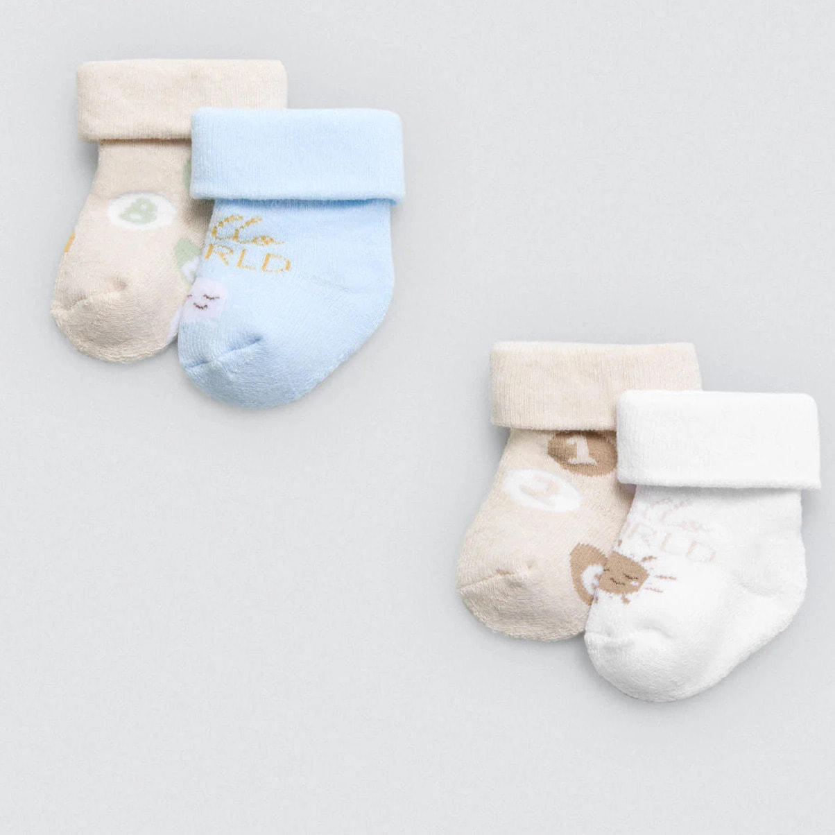 Confezione da 4 calzini termici per neonato