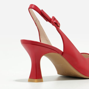 ZAPATOS DE SALÓN ROJOS PIEL JUCO