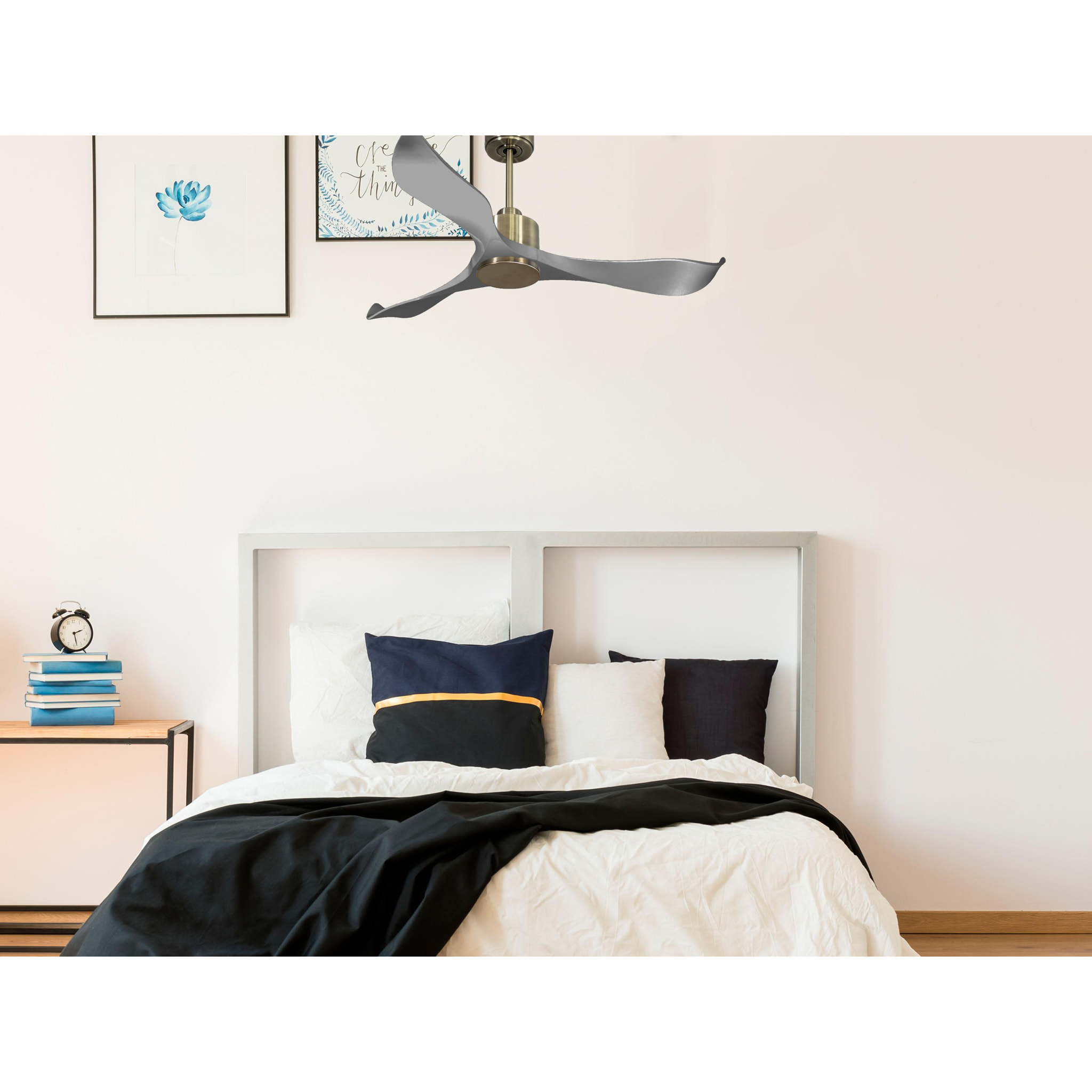 Ventilateur de plafond Réversible  Thermostat Wifi Moteur à courant continu Toits en pente Télécommande Mémoire