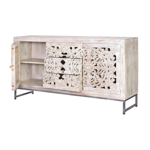 Aparador - madera de mango y hierro - 80x150x38cm