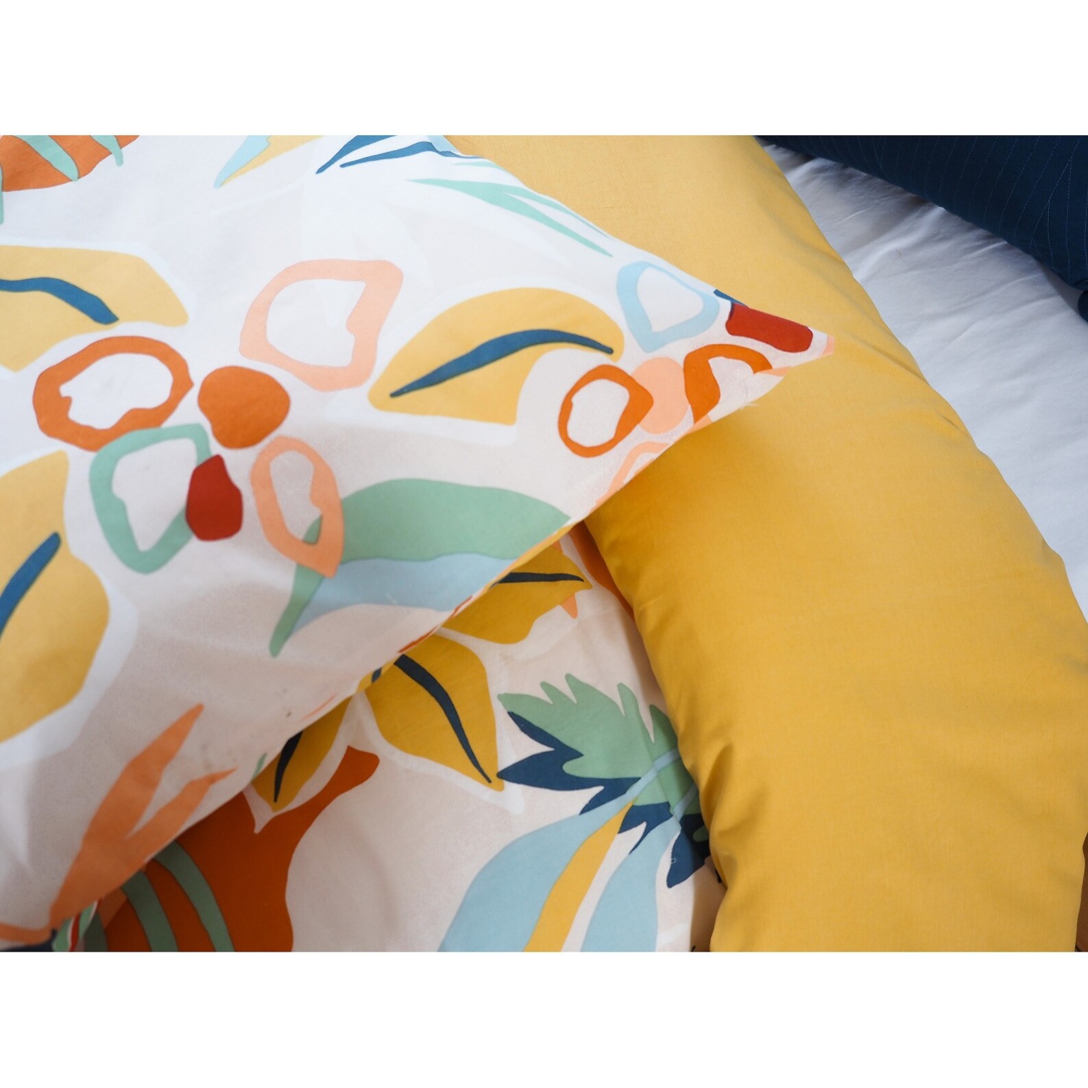 Parure Housse De Couette 3pcs 100% Coton 57 Fils Lucia