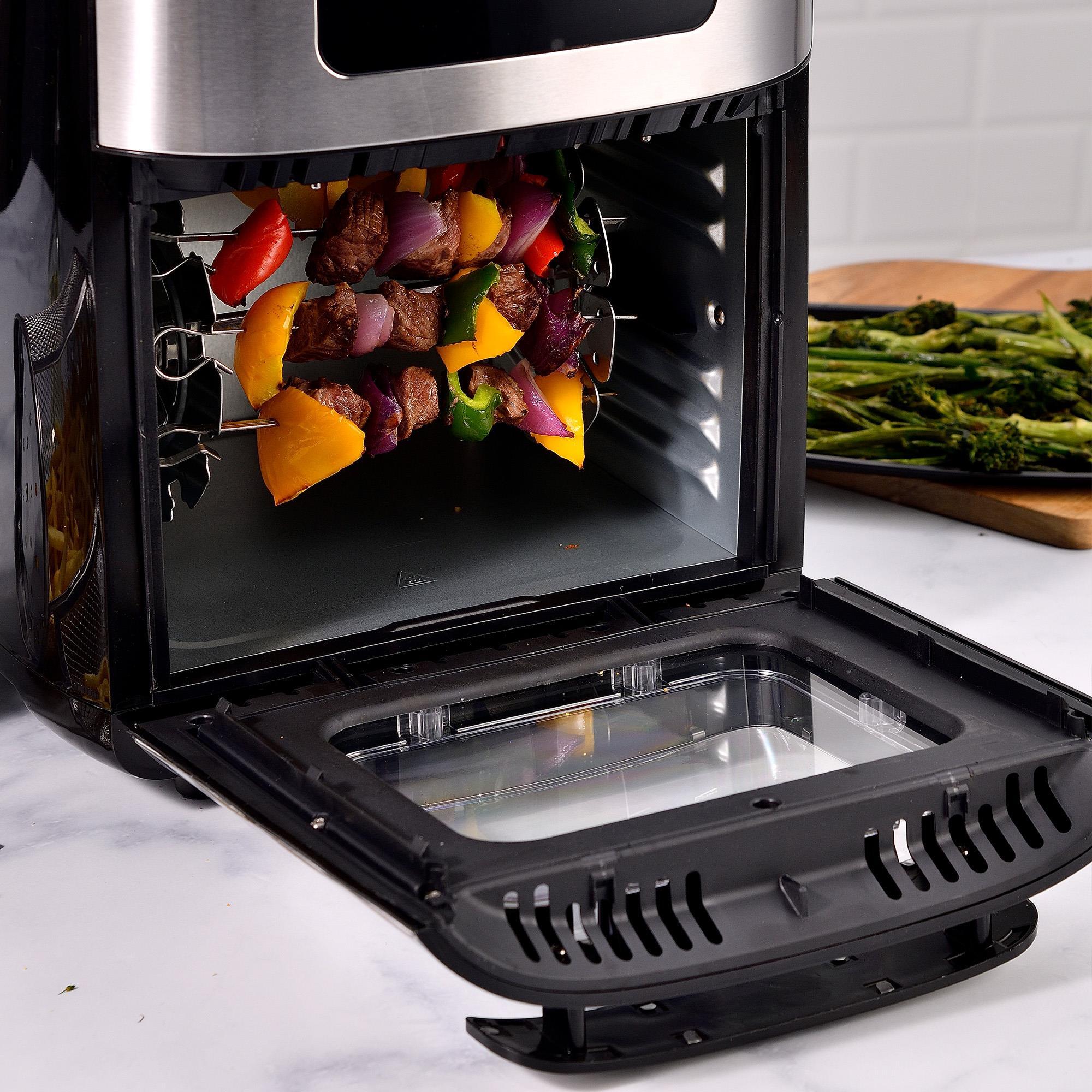 MasterPRO ROCKET 1000 Freidora de Aire 10 L - Calentamiento Doble 360º / Ventana Para ver Progreso / Pantalla táctil LED / 9 Programas Cocción