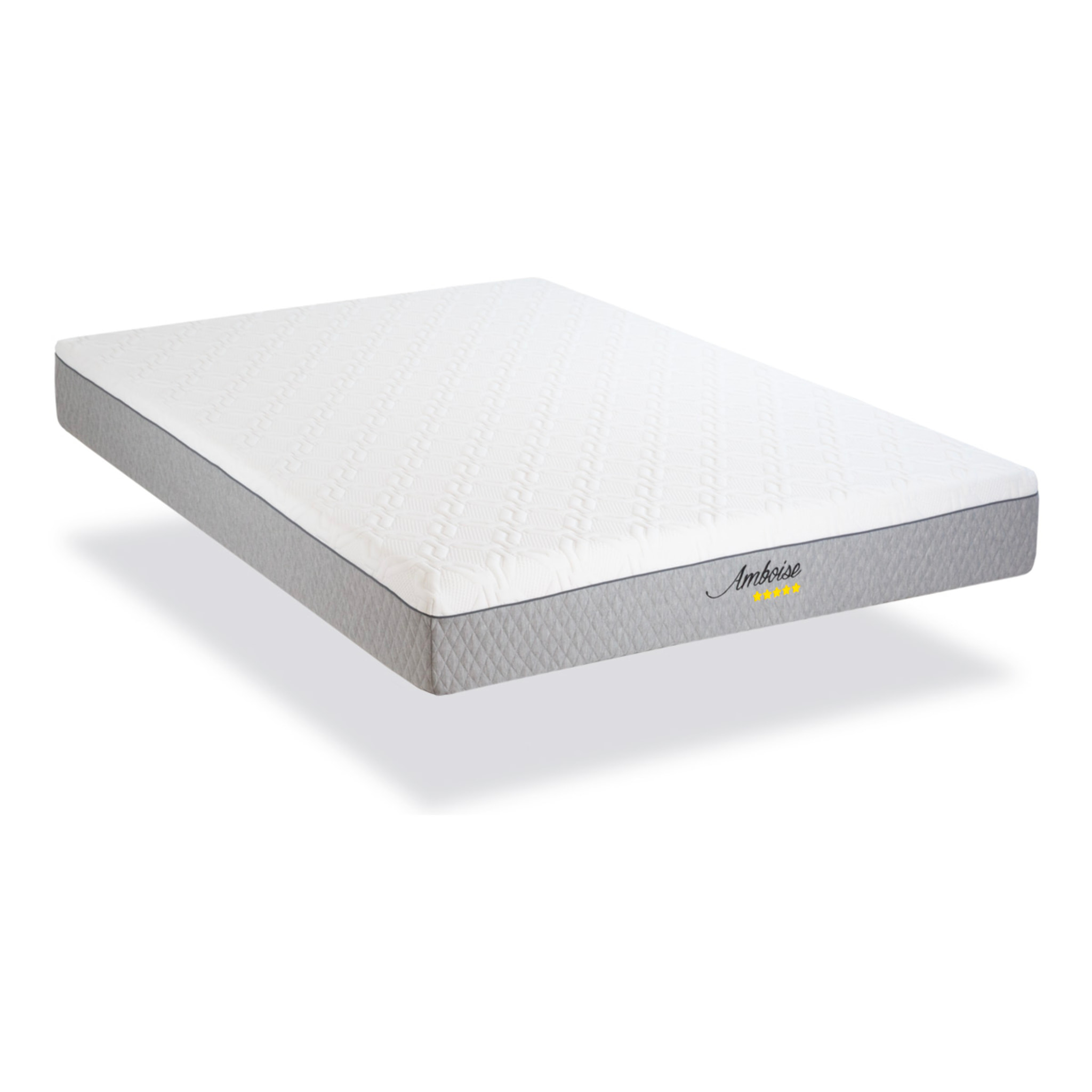 Matelas Amboise, Soutien Ferme, 24 cm, Mémoire de Forme & Mousse Haute Densité, Fabrication Française, Déhoussable