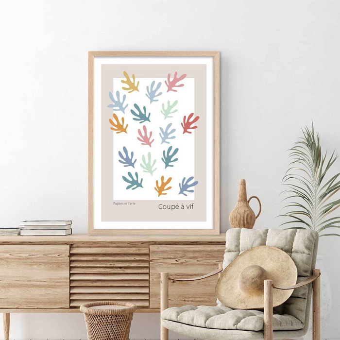 Affiche  papiers et l'arte Affiche sous cadre bois