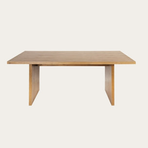 Table à manger Norfolk -tableau en tôle naturelle de chêne-couleur chêne 180 x 76 x 90 cm