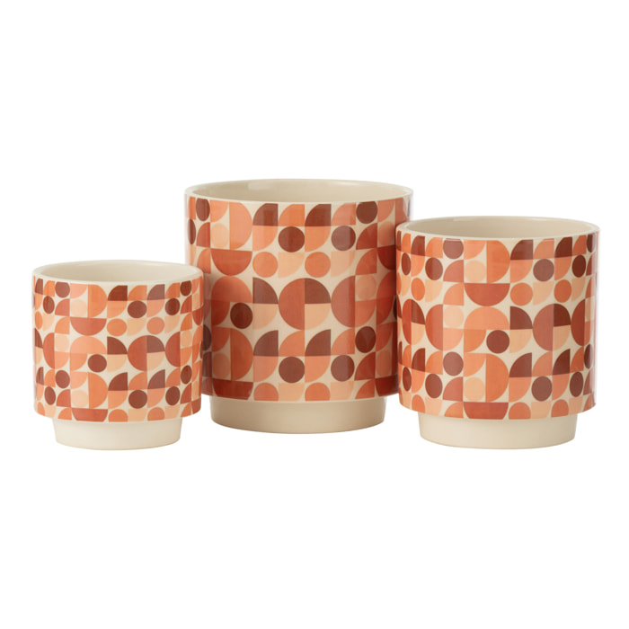 J-Line cache-pot Trivial - céramique - mix - large - Ø 14 cm