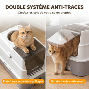 Maison de toilette fermée bac coulissant acier inox filtres désodorisants