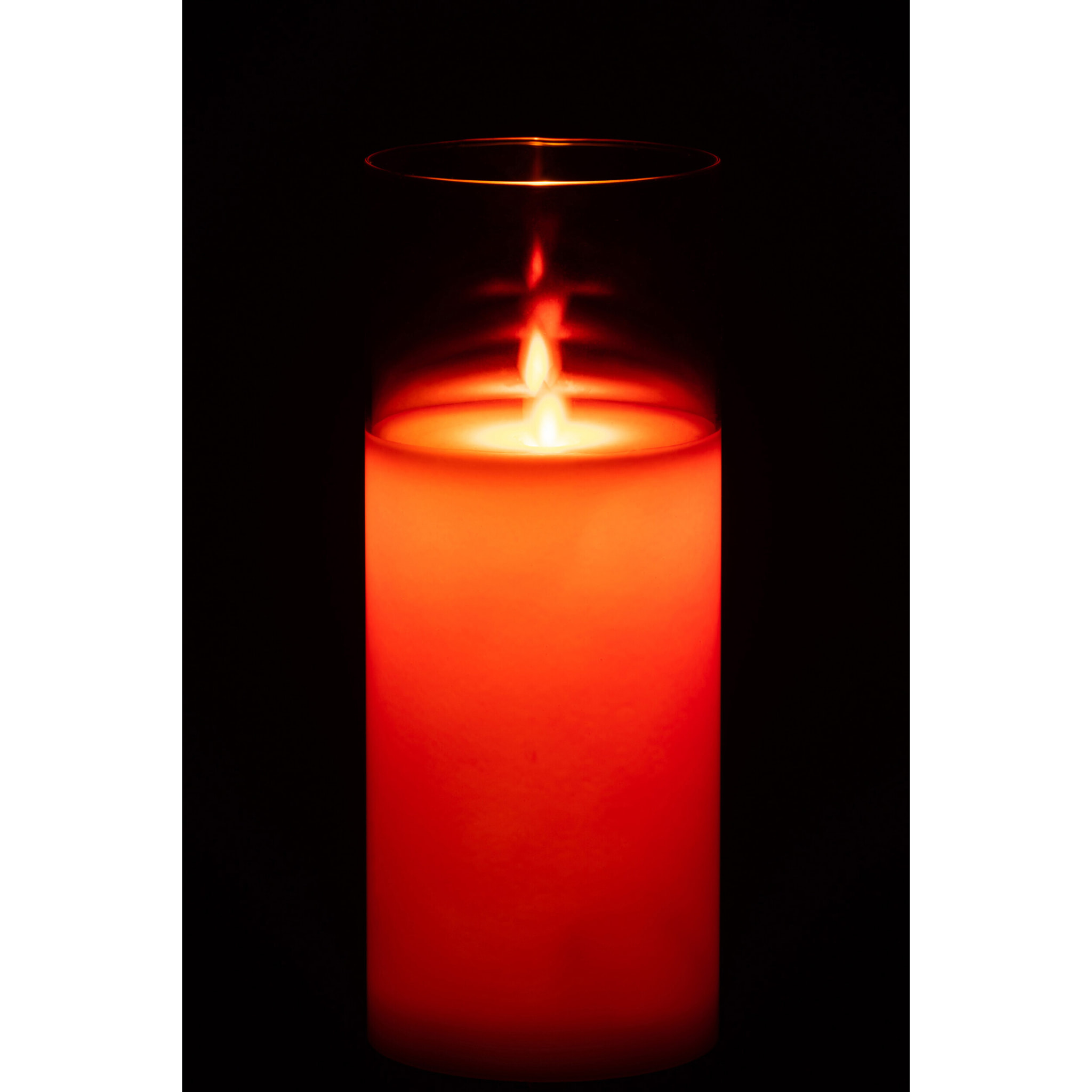 J-Line lampe Brillante - verre - rouge - large - LED