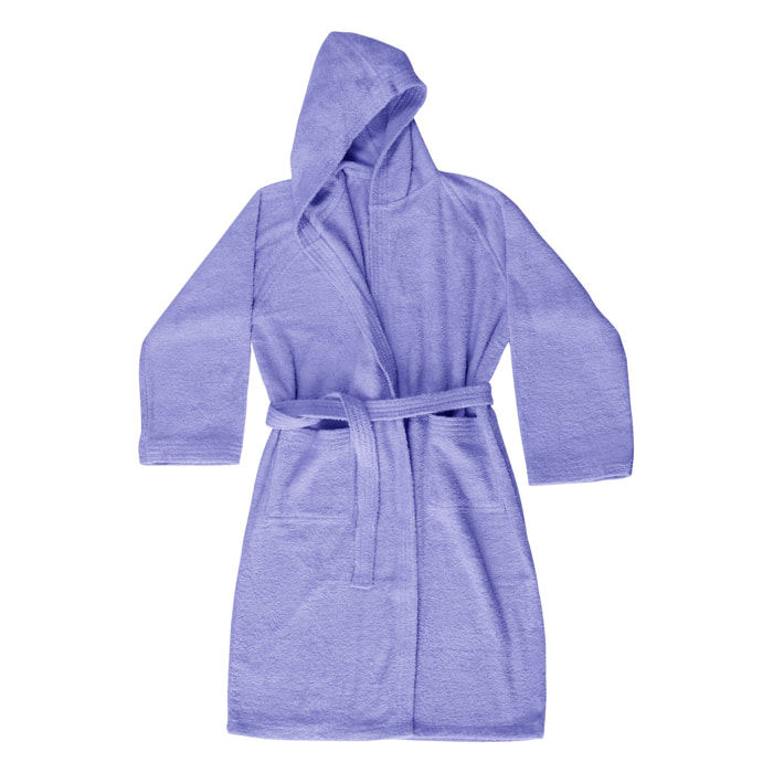 BASSETTI Accappatoio in spugna con cappuccio Glicine