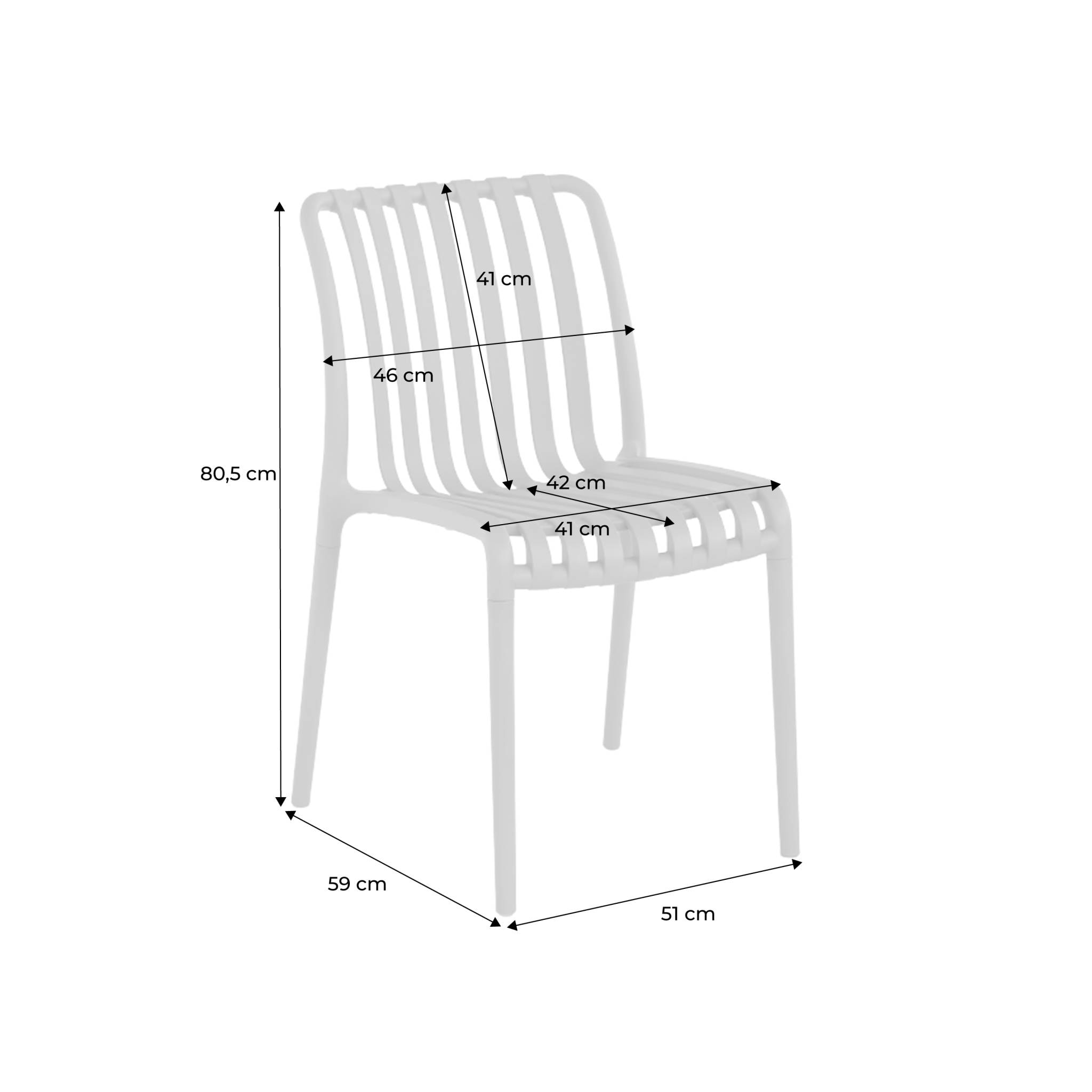 Chaise de jardin empilable plastique (lot de 4) AGATHE CHAISES