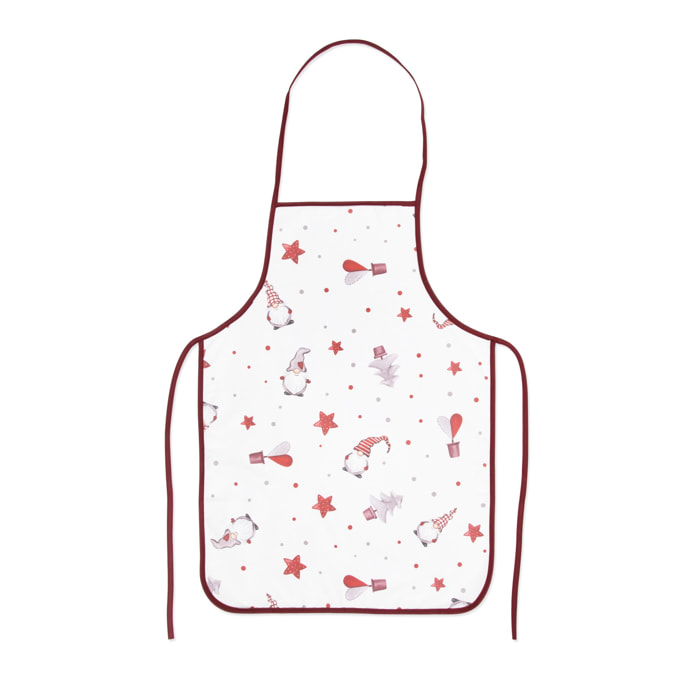 Grembiule da Cucina Excelsa- Gnomo, Cotone Bianco
