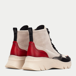 Botin sport Helsinki Negro milk rojo 5 cm