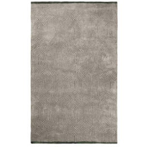 Tapis salon et chambre fait main en viscose motif faux uni VAUL