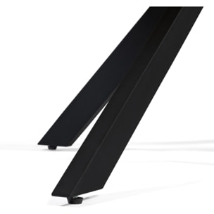 Table à manger Spider bois et noir 160cm