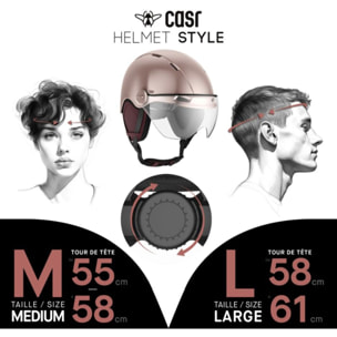 Casque CASR Style rose taille L