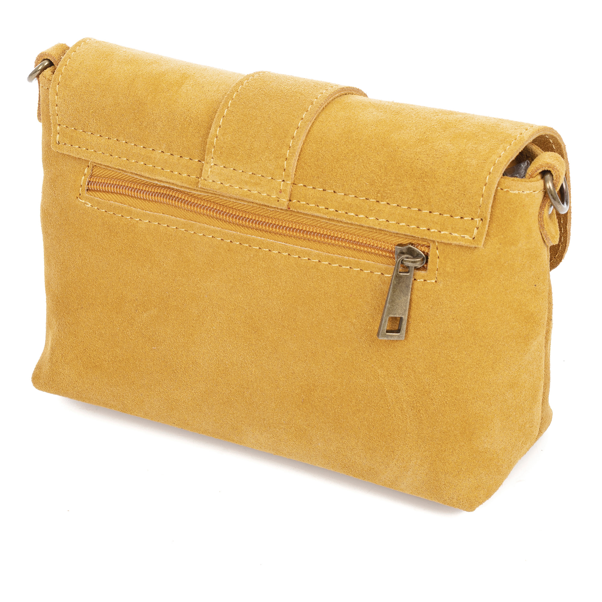 Bagnone borsa a tracolla donna. Pelle autentica Camoscio.