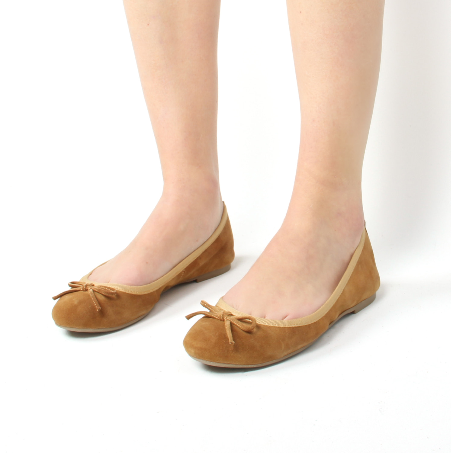 Ballerine Donna In Pelle Colore Marrone-