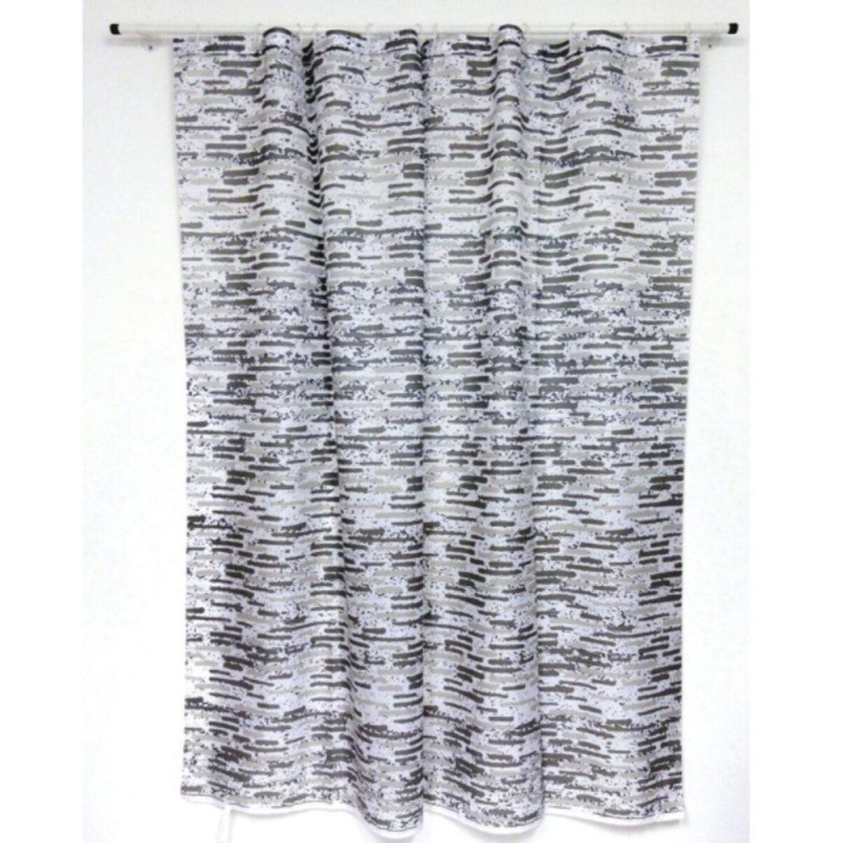 Rideau de douche Polyester BRIQUE 180x200cm Gris - Anneaux inclus MSV