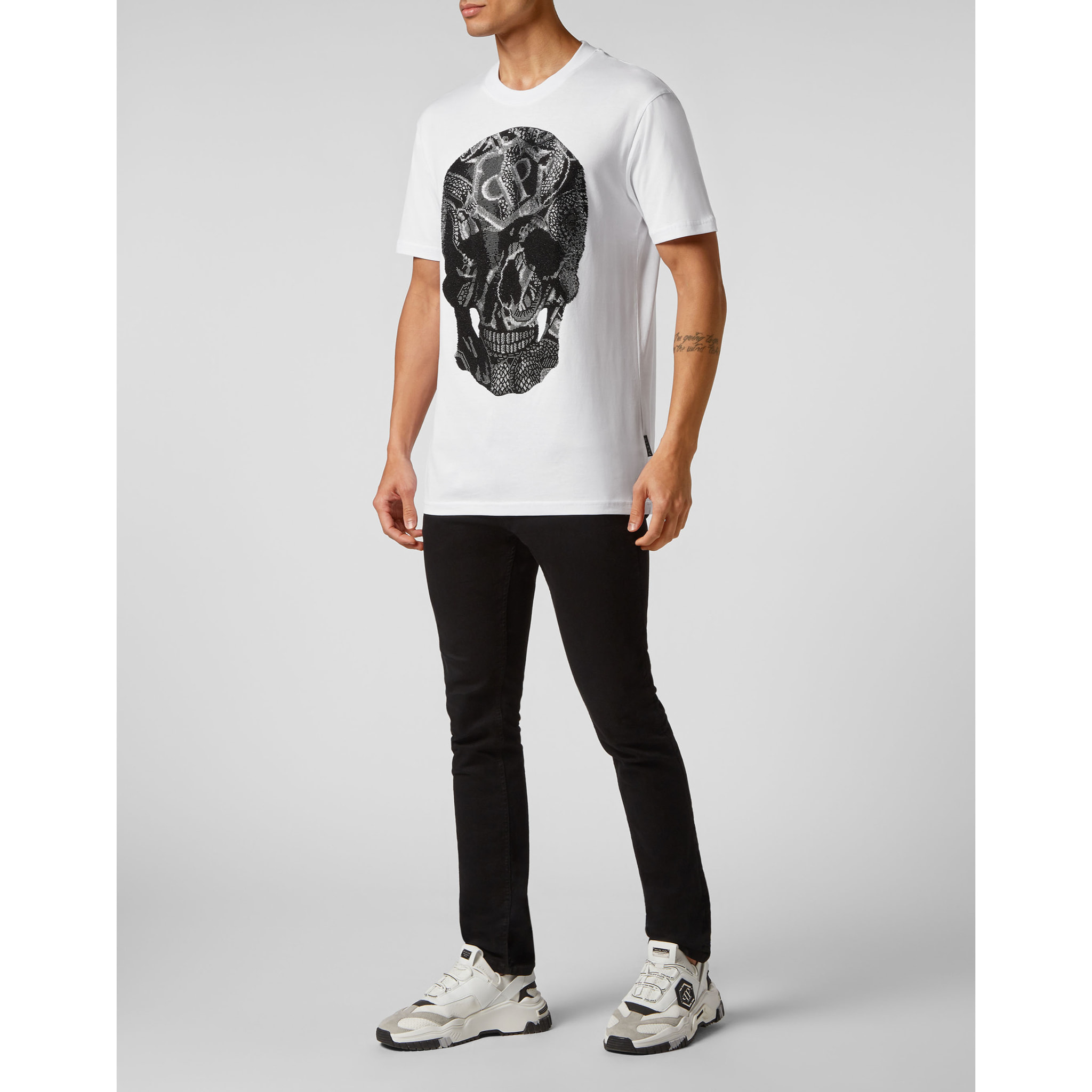 PHILIPP PLEIN Camiseta de cuello redondo SNAKE